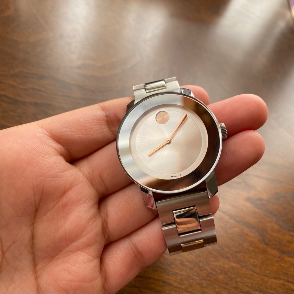 Movado Bold Stainless Steel Bracelet Watch 30mm